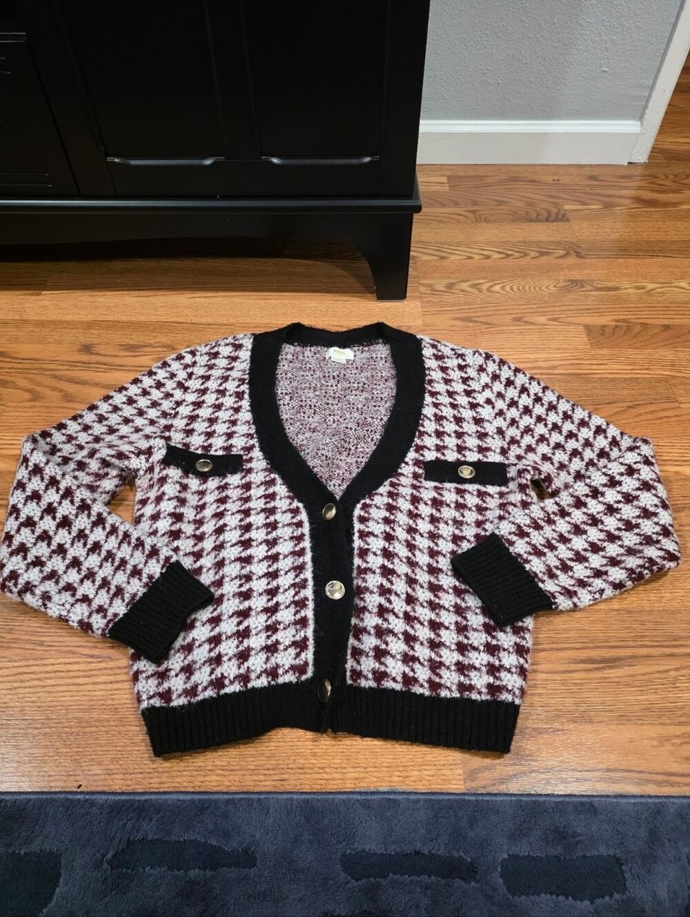 Maeve By Anthropologie Houndstooth Cardigan